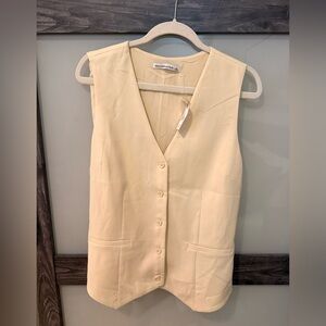 NWT Abercrombie & Fitch Butter Yellow Suit Vest